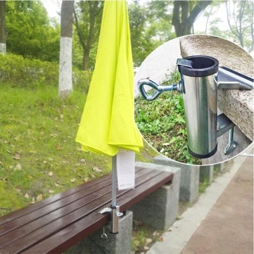 Outdoor Umbrella Base Flexible Parasol Holder Iron Parasol Stand Fixed Clip Garden Balcony within 35mm Stand Base