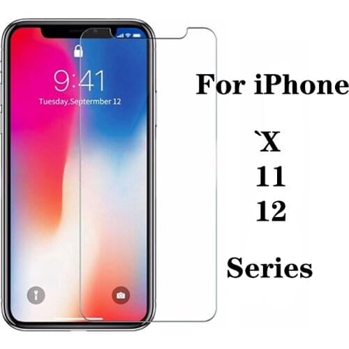 3Pcs Tempered Glass for Iphone 11pro Xr X XS 12 mini 11 Pro Max Screen Protector Case Protection for iphone 12pro Max Glas Film
