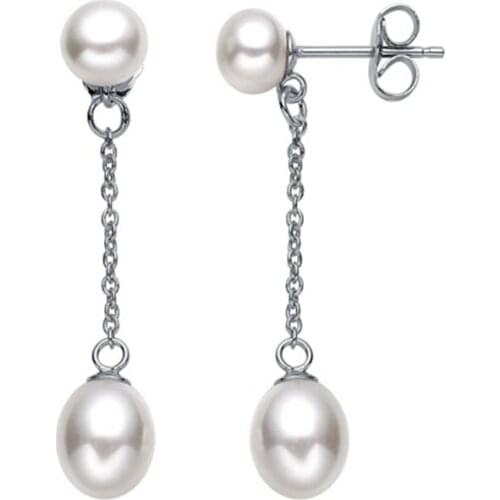 Sinya Freshwater pearls drop earring 925 sterling silver fine jewelry for women 2016 best gift hot sale