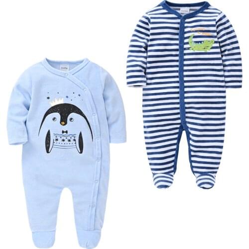 Winter Roupa Bebe De Newborn Baby Boys Footies Jumpsuit 2pcs Velvet Warm Infant Roupas Infantis Menino Overalls Toddler Costumes