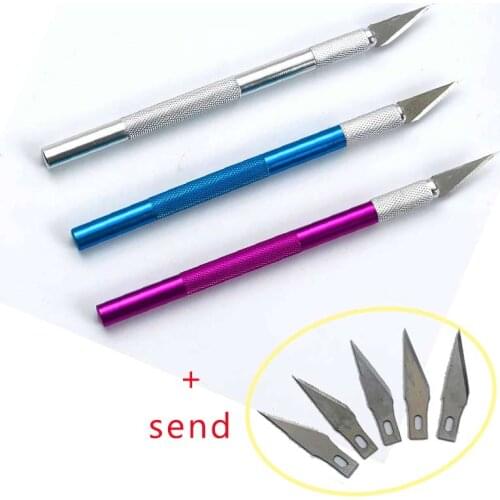 1 PCS Sculpture Knife and 6 Blades Engraving Craft knives /Non-slip Metal Scalpel /Hand Tool Set Cutter Carving Repairing Tools