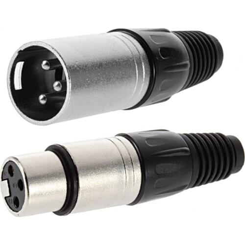 1Pcs Type Mic Microphone XLR Male 3-Pin Audio Cable Connector Solder Sound Cannon Cable Plug for Audio Karaoke Microphone HOT