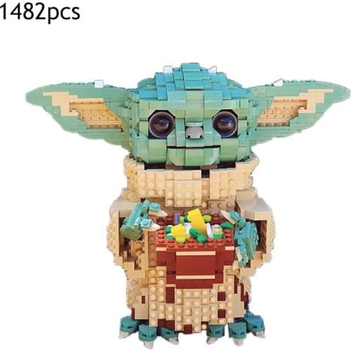 1482pcs MOC-38952 Small particle inserting building blocks Star Wars series Baby Yoda ABS building block model toys for youth