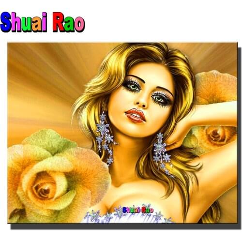 5D Diamond Painting"Sexy Fantasy Woman"Diamond Mosaic Home Decor Full Cross Stitch Kits DIY Diamond Embroidery pretty Girl