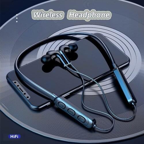 BT17 Bluetooth-compatible 5.1 Headphone With Mic Neckband Sport Earphones Wireless Headset Stereo Headphones For Samsung Huawei