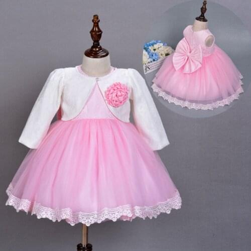 Brand Princess Toddler Baby Girl Party Dress Ceremonies 1 Year Birthday Baptism Dresses For Girls Baby Clothing