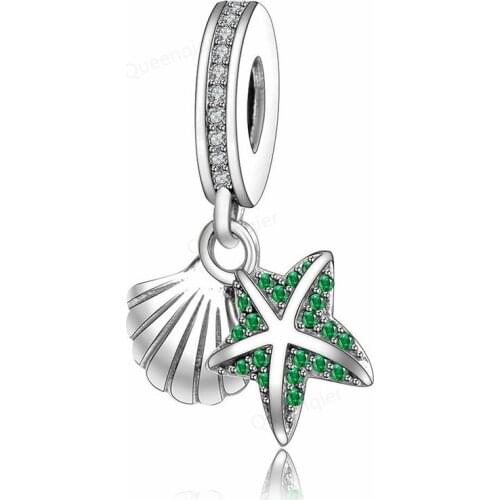 925 Sterling Silver Charms Shell European Bead Fit Original Bracelets Chain DIY Pendant Charm Beads Girl Women Jewelry Making