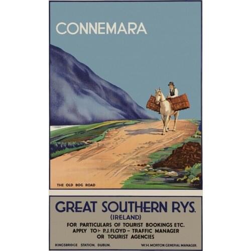 Connemara Ireland LARGE METAL TIN SIGN TRAVEL POSTER RETRO STYLE WALL PLAQUE