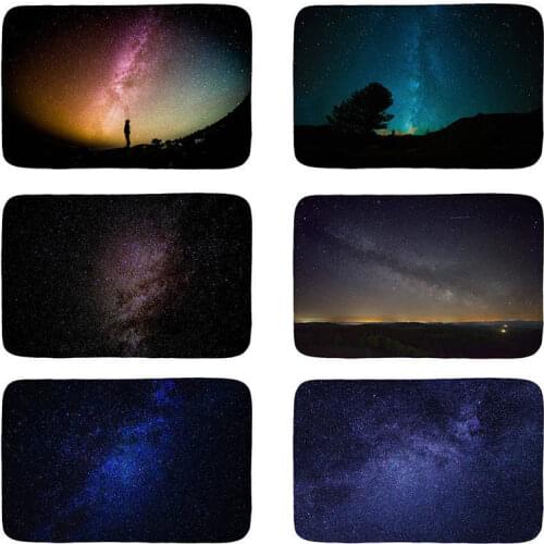 Constellation Galaxy Digital Printing Bedroom Room Bathroom Doormat kitchen Carpets Non-slip Colorful Flower Floor Mat mat48