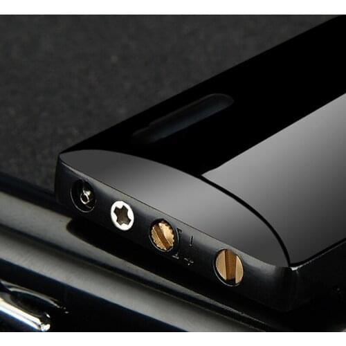 Blue Flame Straight Into The Blue Fmale Windproof Lighter Personality Inflatable Grinding Wheel with Window Metal Butane Lighter