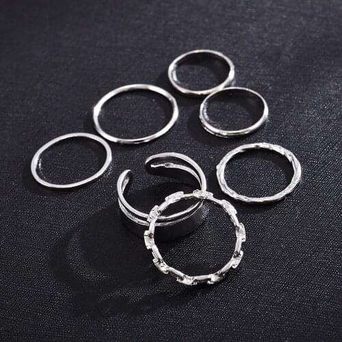 Fashion Personality Daily Temperament Popular Street Style Jewelry Ring Modification Finger Hip-hop Atmosphere Joint Ring New