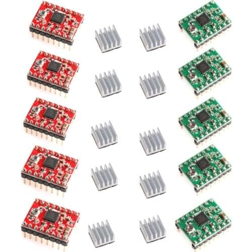 5pcs A4988 StepStick Pololu Stepper Driver Module + Heatsink for RepRap 3D Ramps L4MB