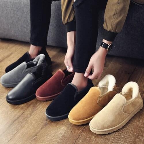 Men Boots Lightweight Winter Shoes For Men Snow Boots Waterproof Winter Footwear Slip On Ankle Winter Boots O5-38
