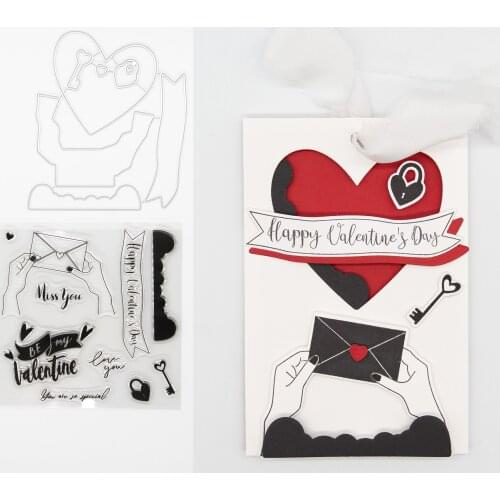 Love new metal Cutting Dies stamps and dies 2020 DIY Scrapbooking Stencil die cut cutter Card Embossing clear stamp cling P027