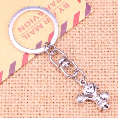 New Fashion Keychain 22x15mm cheerleaders girl Pendants DIY Men Jewelry Car Key Chain Ring Holder Souvenir For Gift