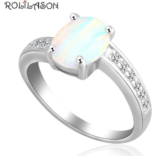 Wholesale & Retail Designer Green Fire Opal & Zircon silver plated Ring USA Size #6.75 #7 #7.75 #8 Fashion Jewelry OR409