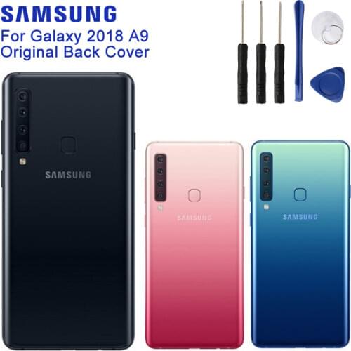 Original Samsung Back Battery Cover Glass Housing For SAMSUNG Galaxy A920 2018 version A9 Phone Rear Battery Door with Tools
