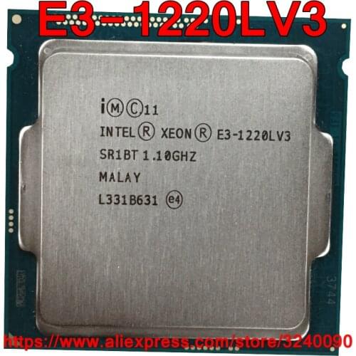 Original Intel CPU Xeon E3-1220LV3 Processor 1.10GHz 4M 13W Dual-Core E3 1220LV3 LGA1150 free shipping E3-1220L V3 E3 1220L V3