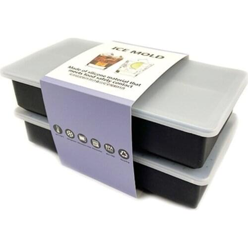 Q0KA 8-Grids Square Ice Cube Tray Mould Ice Cubes Silicone Mold DIY Jelly Maker Mold