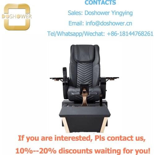 Doshower DS-W900-B luxury black pedicure chair with full sets modern pedicure chair manicure table for pedicure chair nail table