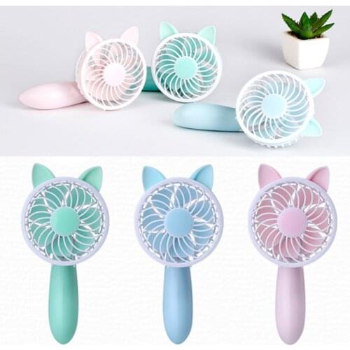Handheld Mini Fan USB Rechargeable Battery Operated Mini Desk Fan With 3 Speeds For Home Office