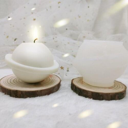 Planet With Aura Silicone Candle Mold for Handmade Desktop Decoration Gypsum Epoxy Resin Aromatherapy Candle Silicone Mould