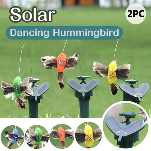Dancing Fluttering Butterflies Flying Humming Bird Garden Decoration Solar Powered Garden Yard Outdoor Home Decoration #P3