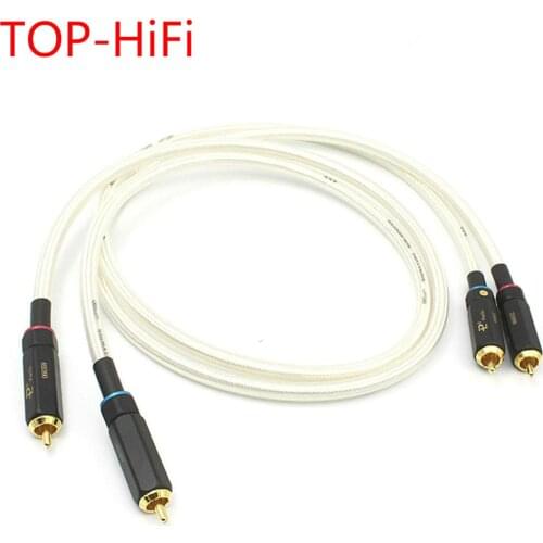 TOP-HiFi Pair QED Silver palted Signature Version RCA Cable Hi-end Premium RCA Audio 2rca to 2rca Interconnect Cable