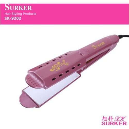 Surker electric hair straightener SK-9202 straightening iron Hair Care Ceramic panel constance temperature dry/wet use