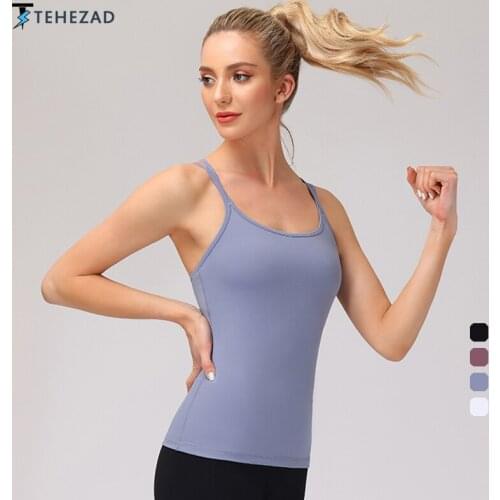 TEHEZAD 2021 Female Yoga Top Womens Plus Size Tops Gym Sports Clothing Casual Fitness Vest Mujer Summer Push Up Clothes