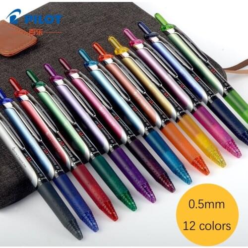 1pc PILOT BXRT-V5 Gel Pen 0.5mm Needle Type Penpiont Liquid-Ink 12 Colors Smooth Impervious Student Stationery