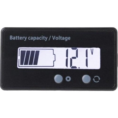12V/24V/36V/48V LCD Acid Lead Lithium Battery Capacity Indicator Voltmeter Voltage Electric Motorcycle Scooter Battery