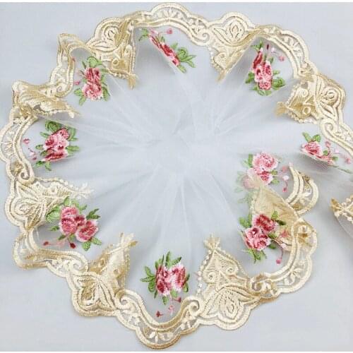 2Yard 18cm Emboridery Mesh Lace For Women Clothing Wedding Dress Materials DIY Sewing Craft Bra Underwear Decoration