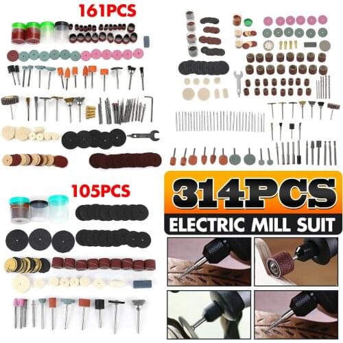 314 PCS/161PCS/105PCS Abrasive Tools Electric Drill Accessories Rotary Tool Accessory For Grinding Wood Metal Engraving Carving