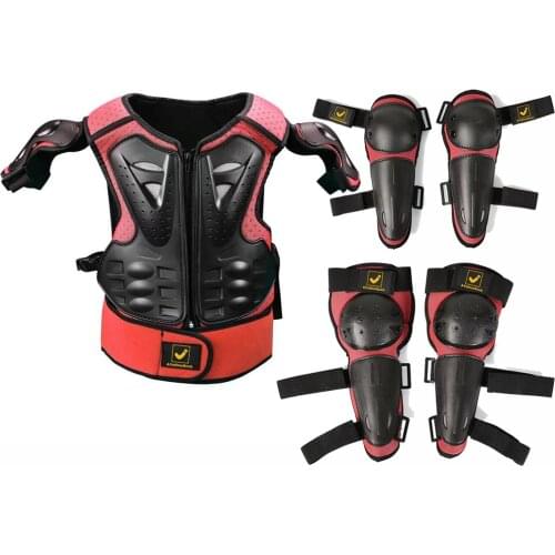 Kid dirt bike gear Child Body Protector suit Armor Kids Motocross Armor Jacket skating body Protection Gear Knee elbow guard