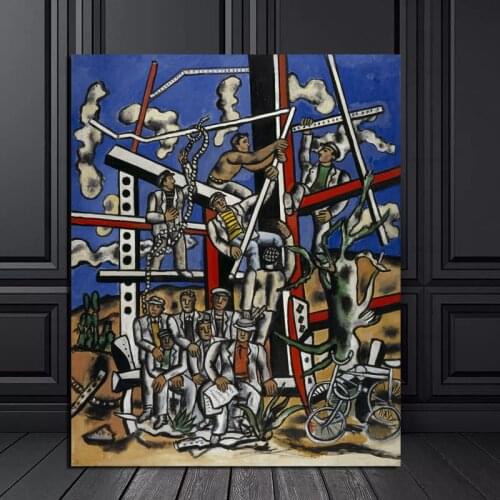 Fernand Legor Abstract Canvas Painting Print Living Room Home Decoration Modern Wall Art Oil Painting Posters Pictures Framework