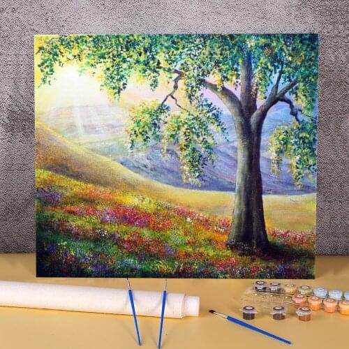 Natural Scenery Embrace Painting By Numbers Complete Kit Oil Paints 40*50 Oil Painting Loft Picture Adults Drawing