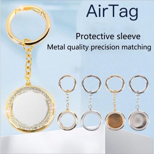 Funda De lujo para Protective shell AirTag, conjunto de diamantes anticaída, resistente a los arañazos, bonita funda para Apple