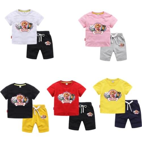 Paw Patrol Baby Clothes Set Summer Kids T Shirt with Pants Casual Sport Suits 2pcs Tracksuit Outfits Boy Girl Birthday Gift