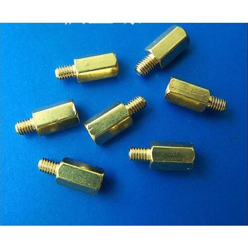 M3 *4 5 6 7 8 9 10 11 12 13 15MM + 5MM single-head Hexagon Copper pillars cylinder Outside screw tooth length:5MM