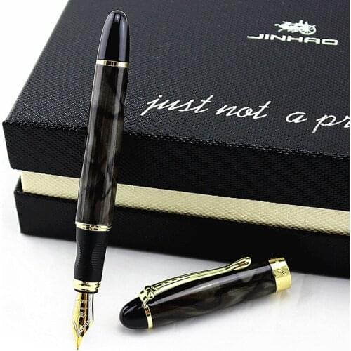 JINHAO 450 Metal Fountain Pen Luxury Iraurita Gold Clip 0.5MM Nib Calligraphy Ink Pens for Writing School Office Stationery