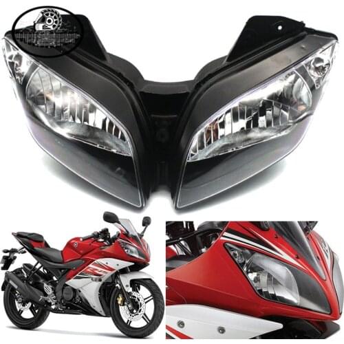Motorcycle LED Headlight Assembly Head Lamp Housing Holder Front Head Lighting w/ Bulbs For Yamaha YZF R15 2011-2016 YZF-R15 V2