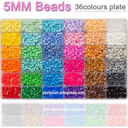 Yantjouet 5mm 36colors/set 9350pcs+ Kit for Kid Hama Beads Diy Iron Beads Puzzles High Quality