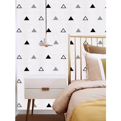 Triangles Wall Pattern Outline Paper Bedroom Living Room Walls Art Stickers - Apartment Vinyl Decal - Kids Room Home Decorative