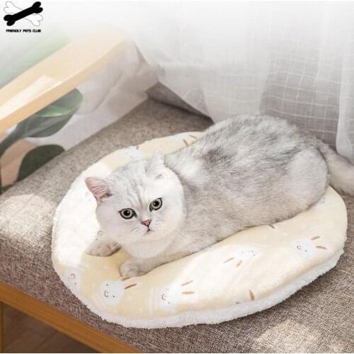 Non-sticky Hair Mat For Cat Dog Soft Pet Bed Double Plush Blanket All Season Bite Resistant Quilt 5 Styles Pets Supplies