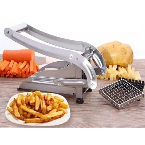 Stainless Steel French Fry Cutter,Vegetable and Potato Slicer,with 2 Blade Size Cutter Option,for Air Fryer Food Kitchen Gadgets