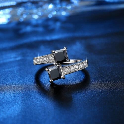 Engagement ring mosaic jewelry Lady ring Round multi-drill Crystal zircon ring Give your friends the best gift