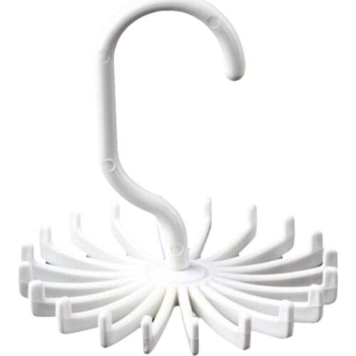 Shawl Necktie Scarf Organizer Rotating Neck Holds Adjustable Tie Rack Hanger