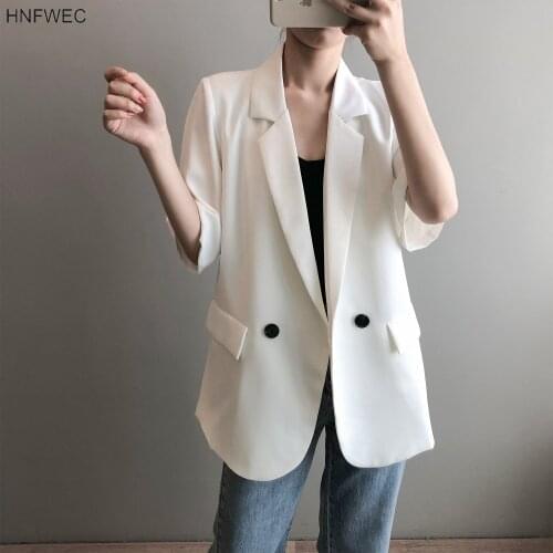 2020 New Sweet Women Jacket Korea Short Sleeveloose Casaul Ladies Office Coat Minimalist Summer Thin Ladies Suits Outwear U123