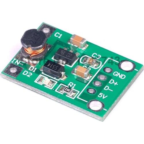 1Pcs DC-DC Boost Converter Step Up Module 1-5V to 5V 500mA Power Module Voltage Converter For Arduino High Conversion Efficienc